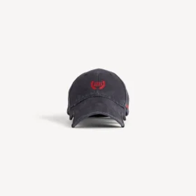 Cappellino classico Laurel in nero/rosso slavato