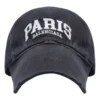 Cappellino da baseball con logo Paris “Washed Black White” 680748-410B2