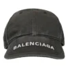 Cappellino da baseball in Denim slavato con logo “Nero/Bianco” 617160-4A2B4-1077