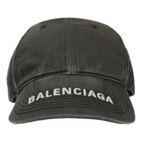 Cappellino da baseball in Denim slavato con logo “Nero/Bianco” 617160-4A2B4-1077