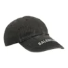 Cappellino da baseball in Denim slavato con logo “Nero/Bianco” 617160-4A2B4-1077