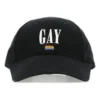 Cappellino da baseball in twill di cotone con logo Pride ricamato “Black” 670811410B21000