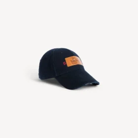Cappellino da uomo con logo in blu navy