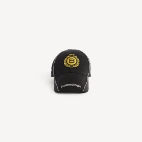 Cappellino da uomo con stemma navale, nero
