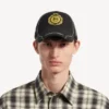Cappellino da uomo con stemma navale, nero