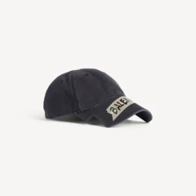Cappellino da uomo in nastro adesivo, nero sbiadito