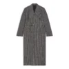 Cappotto a quadri doppiopetto “Black Grey” 704488TMU021070