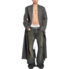 Cappotto a quadri doppiopetto “Black Grey” 704488TMU021070
