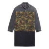 Cappotto da auto a 3 strati in patchwork, lungo fino al ginocchio “Green Blue” 659092TKL142840