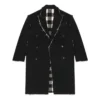 Cappotto oversize a quadri Buffalo con bordi grezzi “Black White” 704487TMU181070