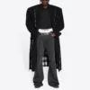 Cappotto oversize a quadri Buffalo con bordi grezzi “Black White” 704487TMU181070