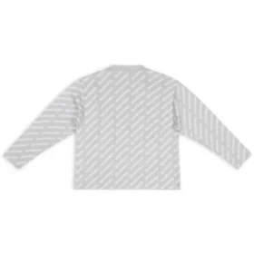 Cardigan con logo all-over “Grigio chiaro-Bianco” 699822T32331461 Cardigan con logo all-over “Grigio chiaro-Bianco” 699822T32331461