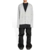Cardigan con logo all-over “Grigio chiaro-Bianco” 699822T32331461