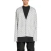 Cardigan con logo all-over “Grigio chiaro-Bianco” 699822T32331461