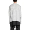 Cardigan con logo all-over “Grigio chiaro-Bianco” 699822T32331461