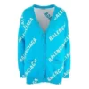 Cardigan con logo monogramma, vestibilità comoda “Blue” 625330T31784661