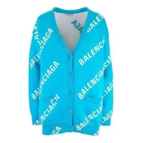 Cardigan con logo monogramma, vestibilità comoda “Blue” 625330T31784661