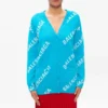 Cardigan con logo monogramma, vestibilità comoda “Blue” 625330T31784661
