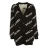 Cardigan con logo oversize “Black” 555275T14711070