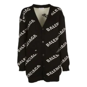 Cardigan con logo oversize “Black” 555275T14711070