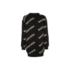 Cardigan con logo oversize “Black” 555275T14711070