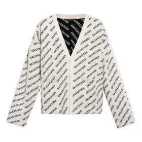 Cardigan con logo su tutta la superficie “Chalky White Black” 736248T32339054 Cardigan con logo su tutta la superficie “Chalky White Black” 736248T32339054