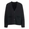 Cardigan con logo tono su tono su tutta la superficie “Black” 720058T16611000