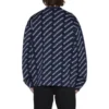 Cardigan in maglia con logo su tutta la superficie “Blue White” 736248T32338502