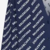 Cardigan in maglia con logo su tutta la superficie “Blue White” 736248T32338502