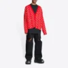 Cardigan Mini Allover Logo “Red White” 699822T32336090