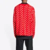 Cardigan Mini Allover Logo “Red White” 699822T32336090
