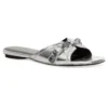 Ciabatte Cagole Metallic “Silver Black” 694342WBDK38018