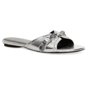 Ciabatte Cagole Metallic “Silver Black” 694342WBDK38018