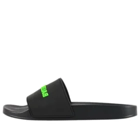 Ciabatte in gomma “Black Fluo Green” 565826W1S811030