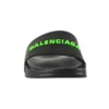 Ciabatte in gomma “Black Fluo Green” 565826W1S811030
