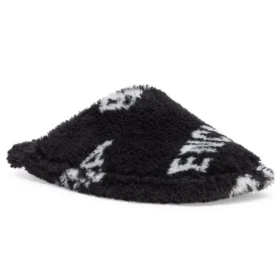 Ciabatte in pelliccia “Allover Logo – Nero” 699675W2B411090