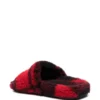 Ciabatte in pelliccia sintetica “Fake Fur Red Black” 654261W2F21
