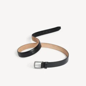 Cintura da uomo in pelle nera