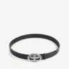 Cintura ovale BB da uomo in nero Cintura ovale BB da uomo in nero