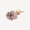 Ciondolo/portachiavi da donna a forma di fiore in quarzo rosa Ciondolo/portachiavi da donna a forma di fiore in quarzo rosa