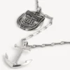 Collana con ciondoli a forma di ancora in argento anticato