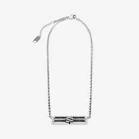 Collana con icona BB Icon in argento anticato