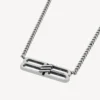 Collana con icona BB Icon in argento anticato