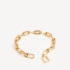 Collana da donna con maglie a B in oro lucido
