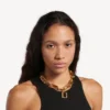 Collana da donna con maglie a B in oro lucido