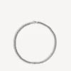 Collana gourmette sottile da uomo con BB Icon in argento anticato