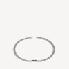 Collana gourmette sottile da uomo con BB Icon in argento anticato