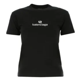 Cotone con stampa logo SS21, nero 612964TJVD91034