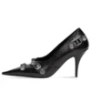 Décolleté Cagole 90 mm “Black Arena Lambskin” 714252WAD4E1081