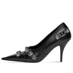 Décolleté Cagole 90 mm “Black Arena Lambskin” 714252WAD4E1081